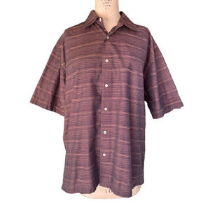 The Havanera Co Mens Striped Button Down Casual Shirt XL